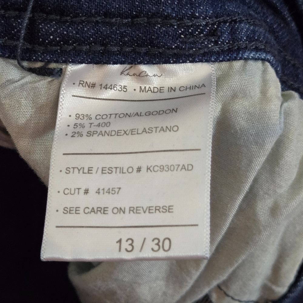 Women's‎ KanCan High Rise Holly Flare Jeans Raw Hem Sz 13/30 Meas. 30x31 - Picture 11 of 12